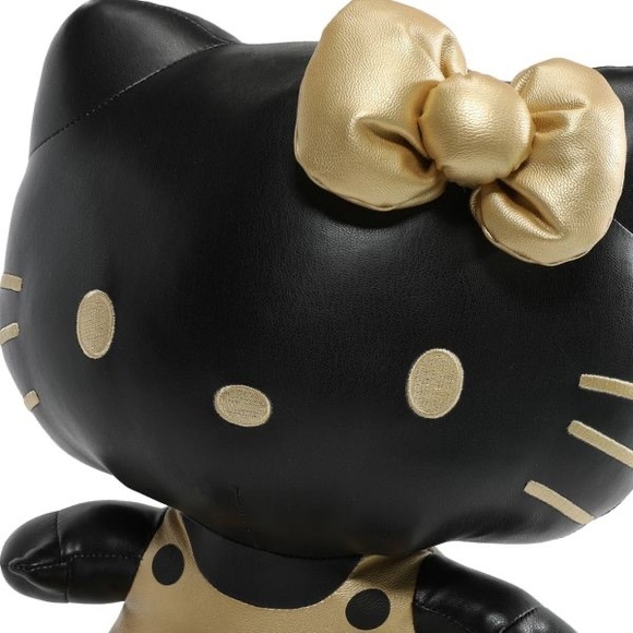 KidRobot Sanrio Collab Hello Kitty Premium 13" Plush (Black and Gold) NEW! - Picture 2 of 8